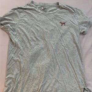 PINK Gray T-Shirt with Dog Logo